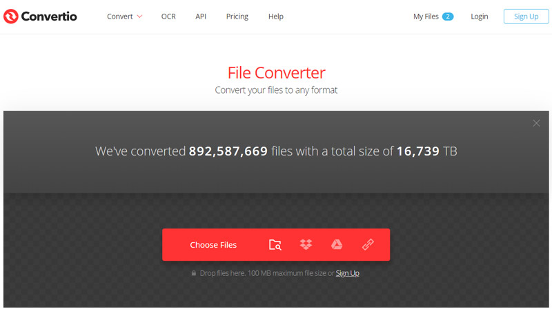 Convertidor de video en línea gratuito Convertio