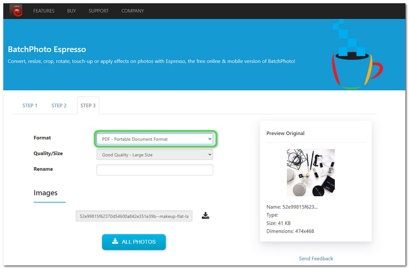 最好的 HEIC 到 PDF 转换器 BatchPhoto Espresso