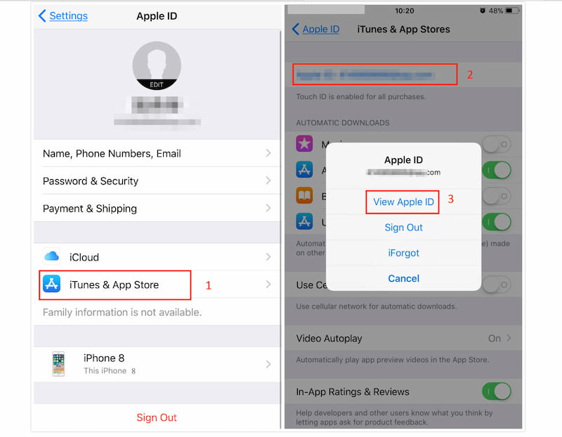 iOS Apple ID-konto